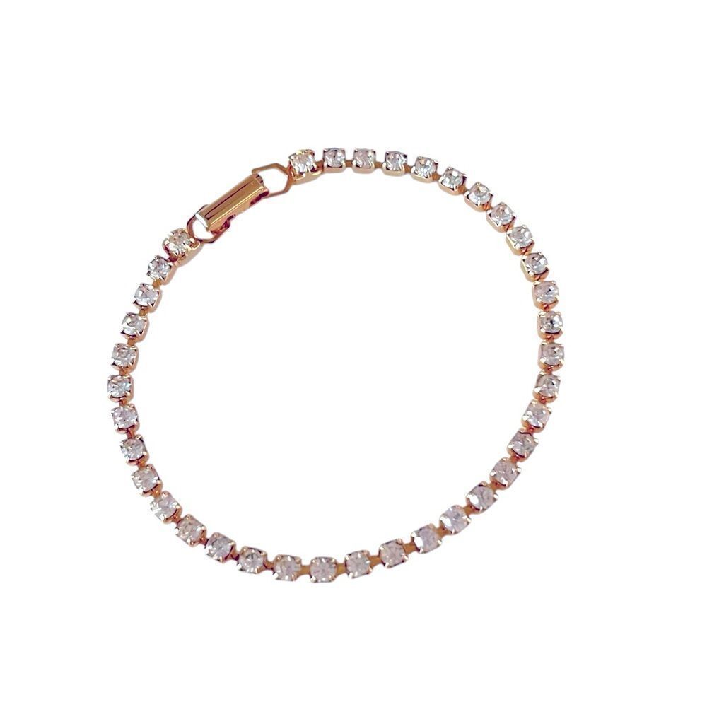 Gold Rhinestone Tennis Bracelet